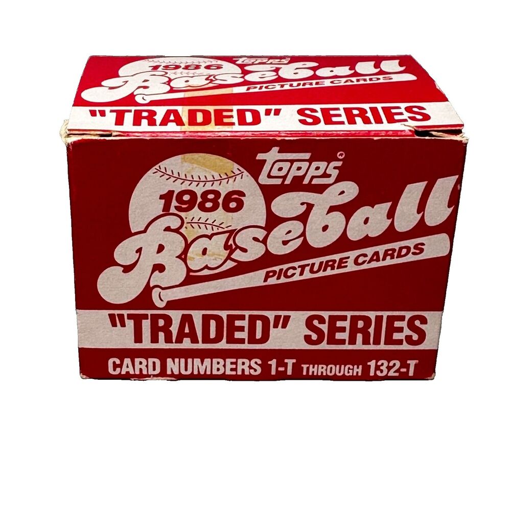 1986 Topps Traded Baseball Picture Cards 1T-132T Complete Set Original Box